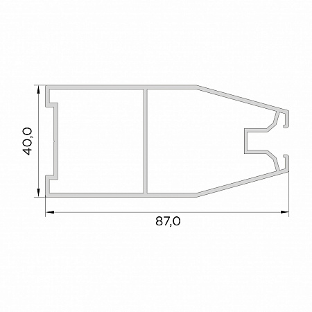 Профиль дверного полотна 1В (Simple Vitrage)