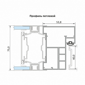 Рама 40 М3 установка под скрытые петли (комплект)