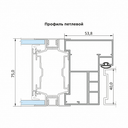 Рама 40 М3 установка под скрытые петли (комплект)