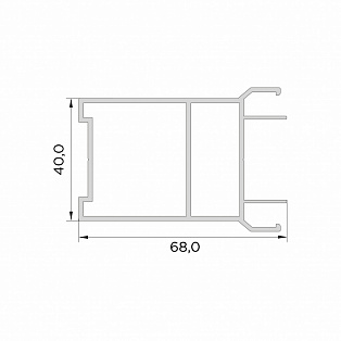 Профиль дверного полотна 2В (Double Vitrage DV1, DV2)