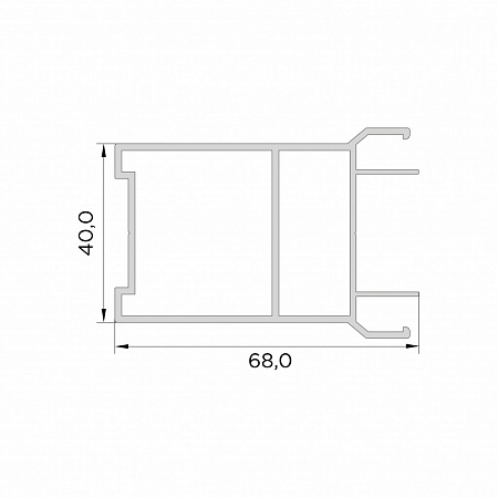 Профиль дверного полотна 2В (Double Vitrage DV1, DV2)