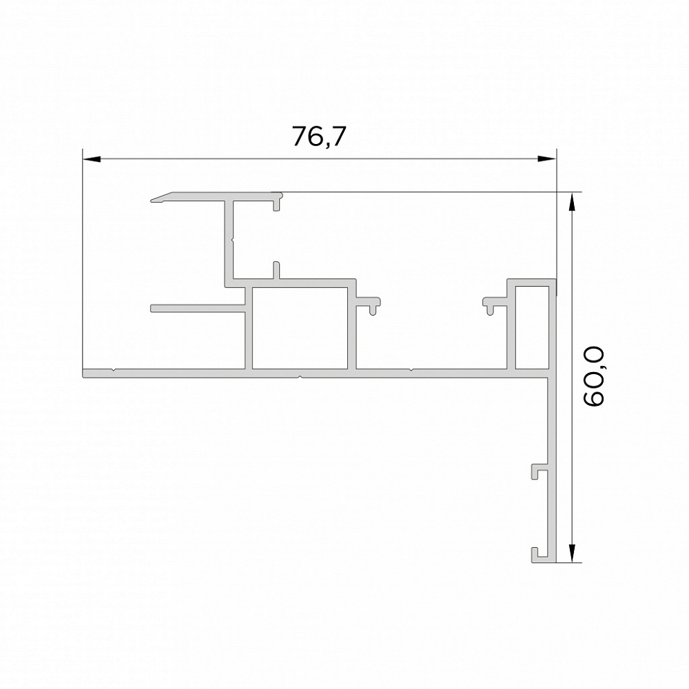 Профиль коробки телескопической рамы