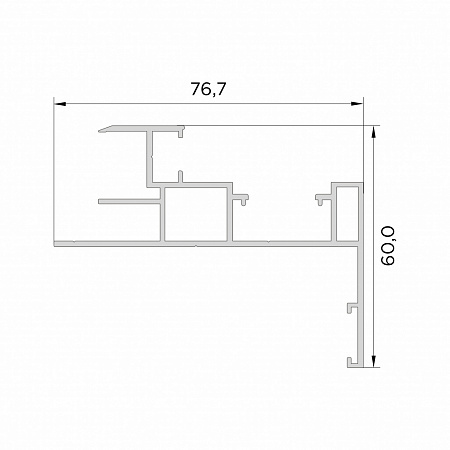 Профиль коробки телескопической рамы