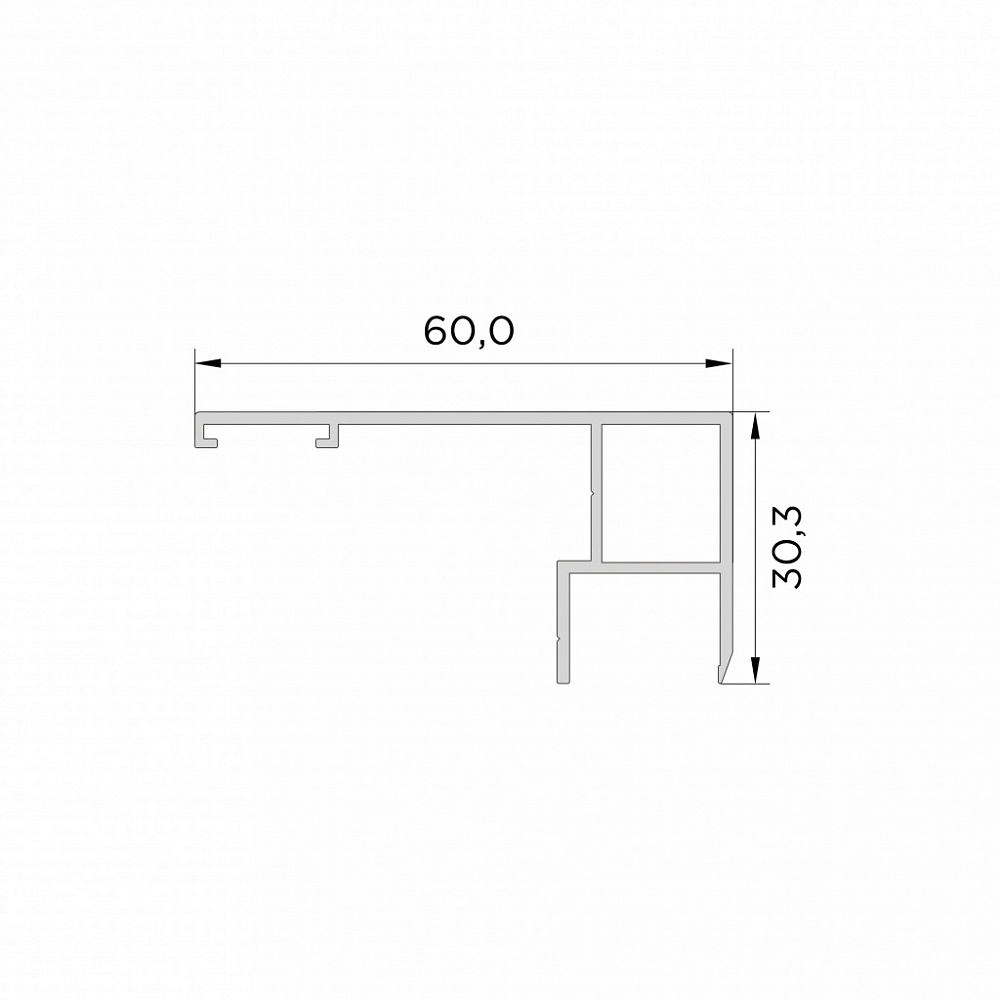 Профиль ответной части телескопической рамы