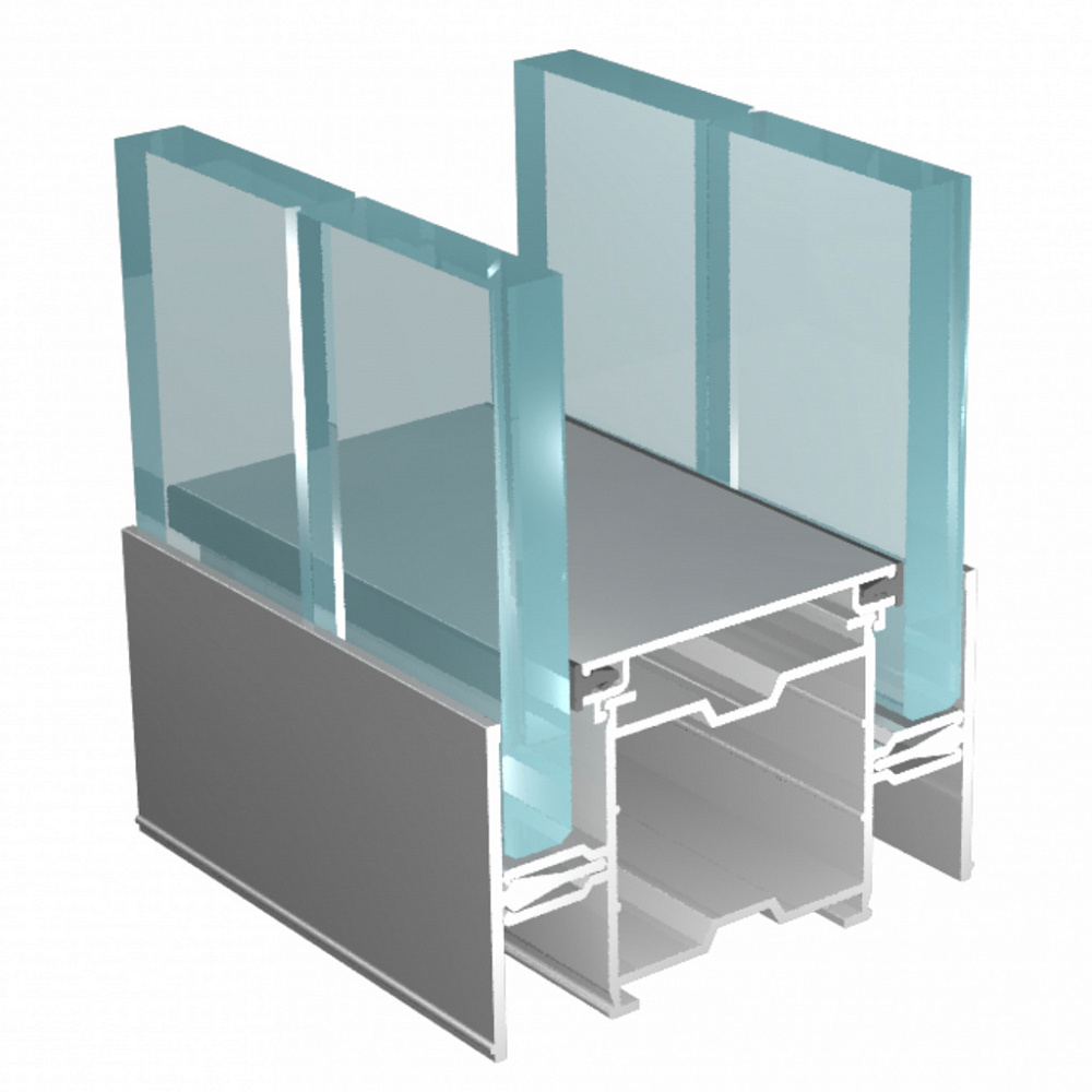 Цельностеклянная перегородка с двойным остеклением FS.Model 2