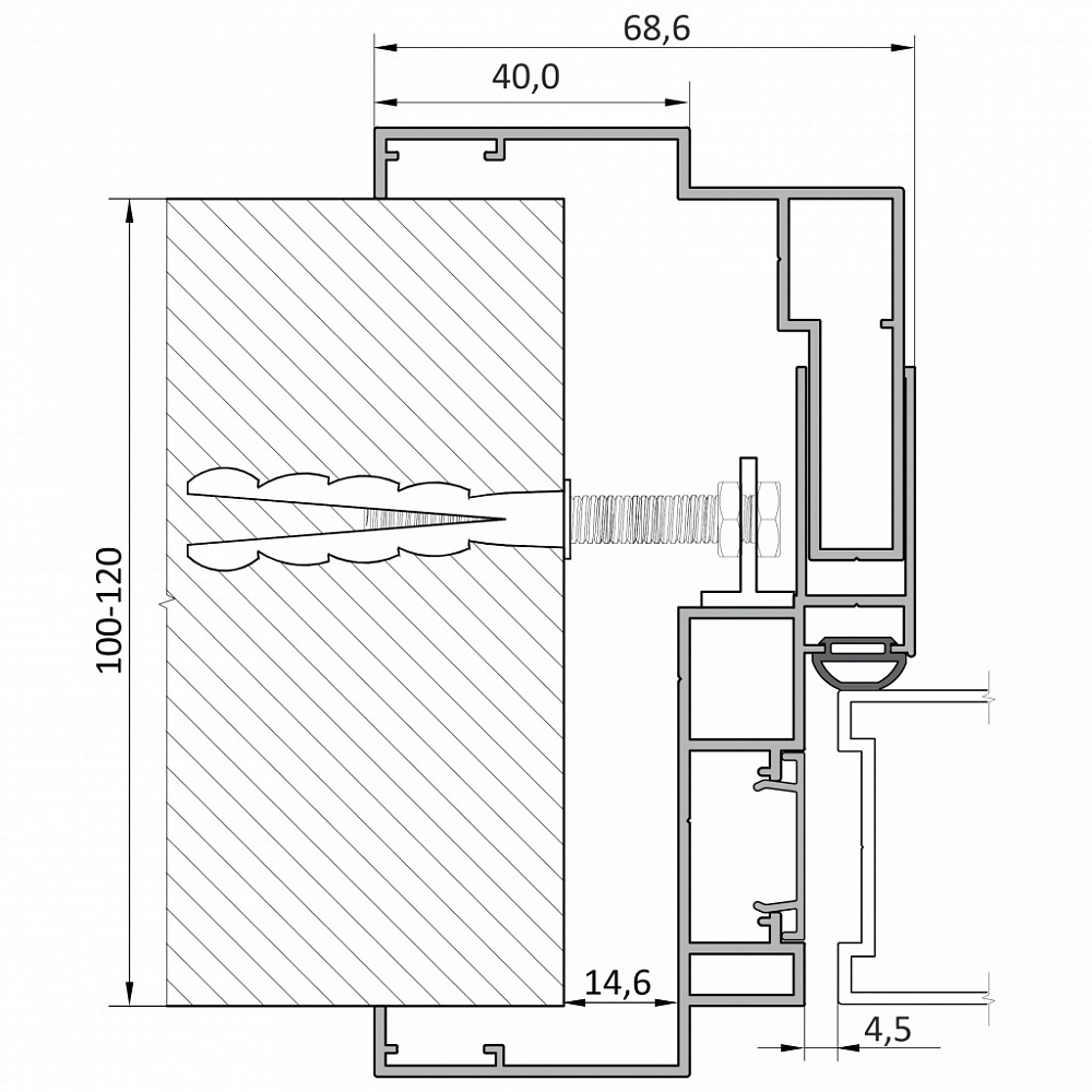 Рама 40 телескопическая Т4-2.05 (комплект)